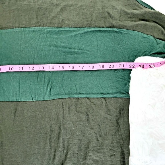 LOFT Colorblock Long Sleeve Top Green Khaki Women's Size Small - Picture 5 of 6